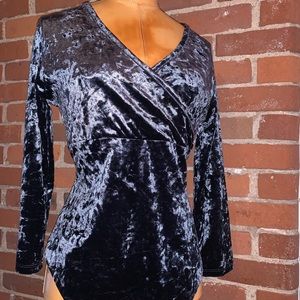 Velvet Midnight Blue bodysuit